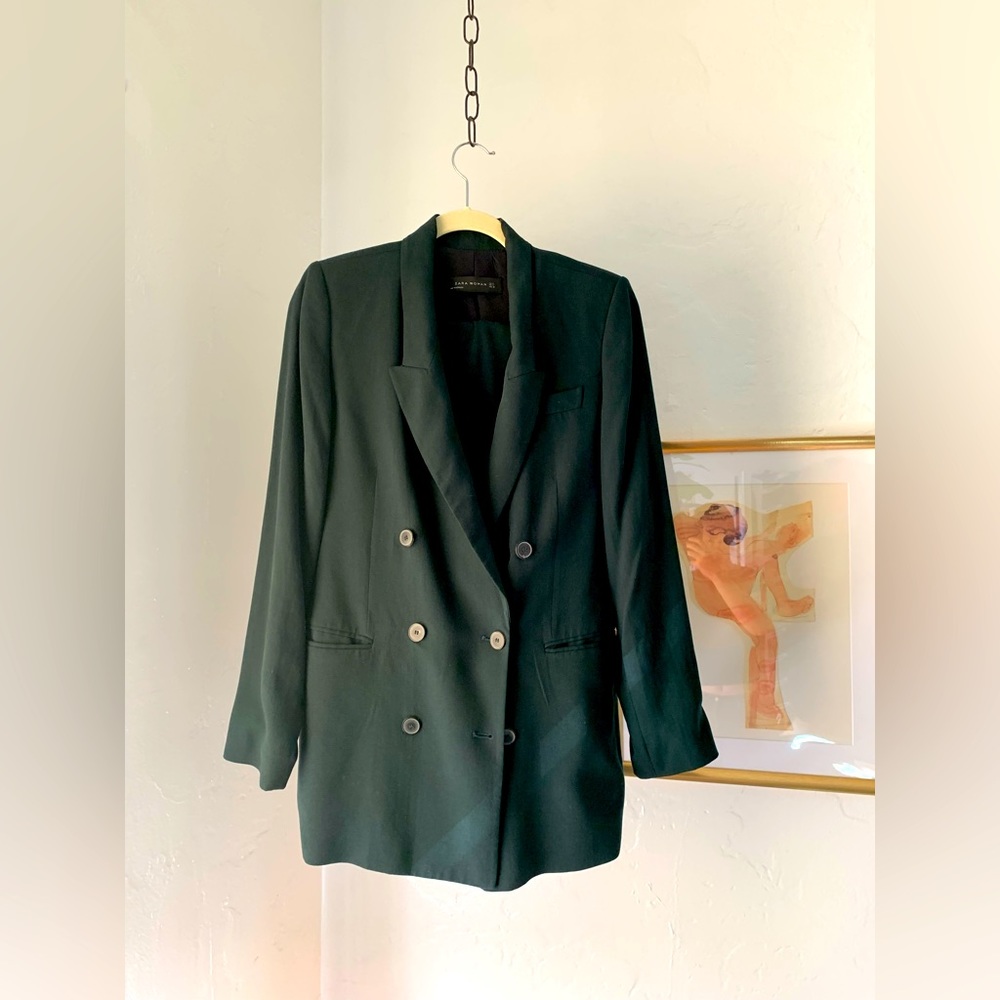 Forest green Zara suit